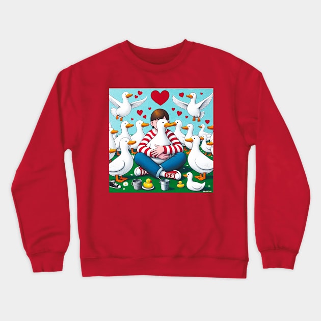 I love ducks Crewneck Sweatshirt by Sketchy